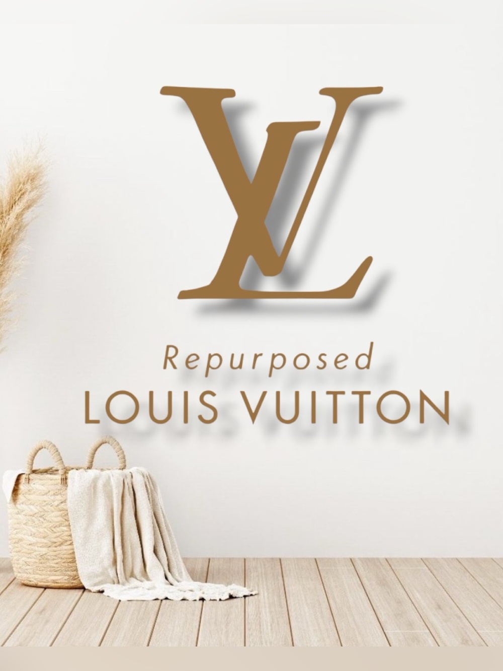 Louis Vuitton Gold-Tone Hair Clips reverse monogram repurposed material set of 2 - Picture 5 of 6